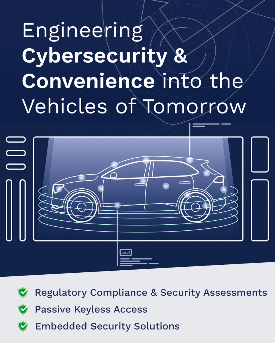 We help Automotive #OEMs, #EV manufacturers & Tier 1 suppliers manage their #cybersecurity risks. Let's securely create the future of personal transportation 👉 kdlski.co/3MlNB7r #automotive #automotiveindustry #iot #internetofthings #iotsecurity #automotivesecurity