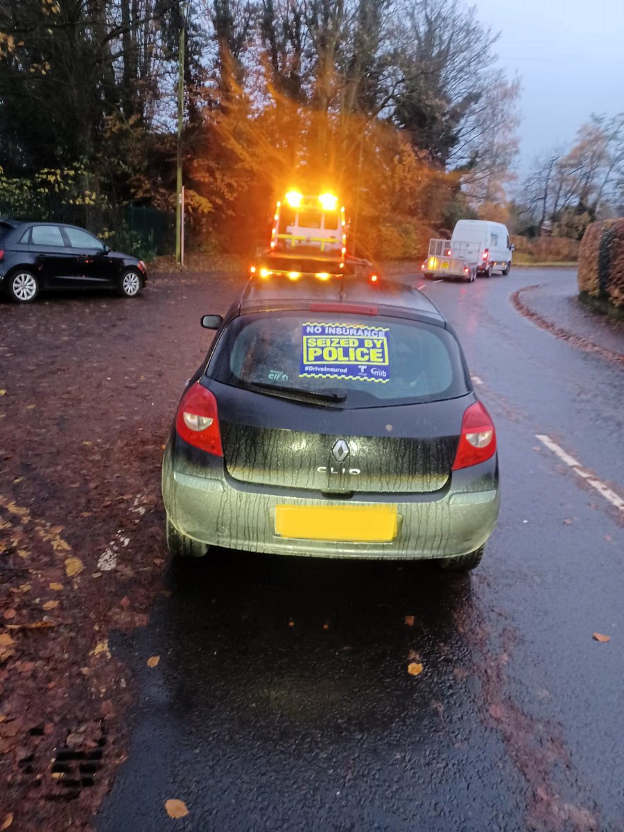 Our officers are out there locating more and more uninsured vehicles on the roads of our county... this unsuspecting driver from the Northallerton area had their vehicle seized #DriveInsured #Tutelage #RoadSafety