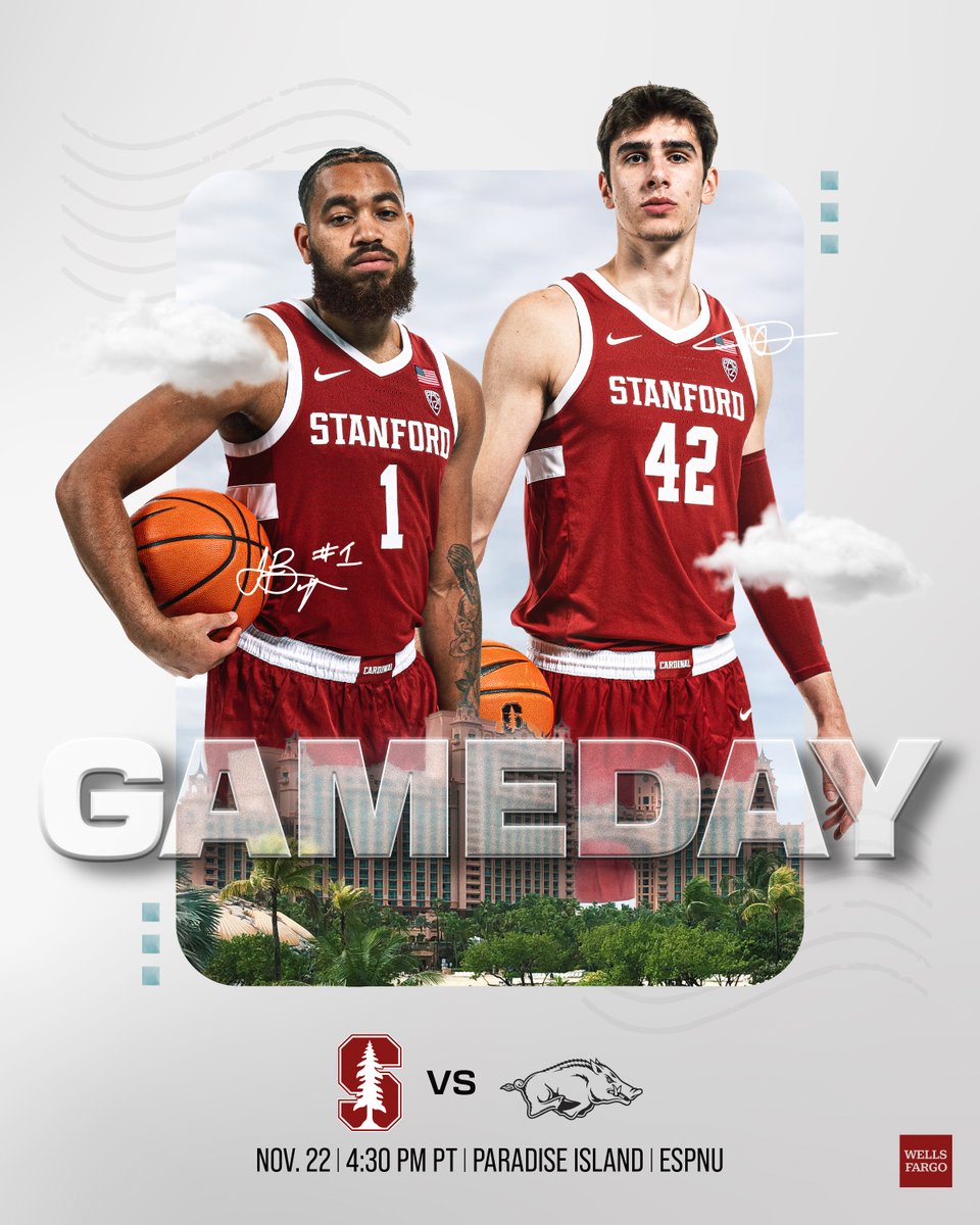 Stanford Men's Basketball (@stanfordmbb) on Twitter photo Feast Week starts TONIGHT.
📺: <a href="/ESPNU/">ESPNU</a>
📻: bit.ly/3QQNZwr or <a href="/GoStanford/">Stanford Cardinal 🌲🤓</a> App
📊: stanfordstats.com
📝: stanford.io/3Ra9tFP
#GoStanford x <a href="/B4AOfficial/">Battle 4 Atlantis</a> Feast Week starts TONIGHT.
📺: <a href="/ESPNU/">ESPNU</a>
📻: bit.ly/3QQNZwr or <a href="/GoStanford/">Stanford Cardinal 🌲🤓</a> App
📊: stanfordstats.com
📝: stanford.io/3Ra9tFP
#GoStanford x <a href="/B4AOfficial/">Battle 4 Atlantis</a>
