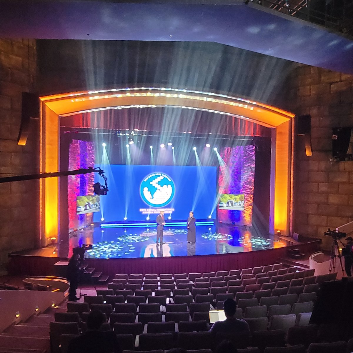 Shining a spotlight on impact with our cutting-edge audio visual setup for this telethon!

#StageMagic #TechForGood #EventInnovation #AVExcellence #StageLights #MakeADifference #EventTech #VisualImpact #StageDesign #TechWithPurpose