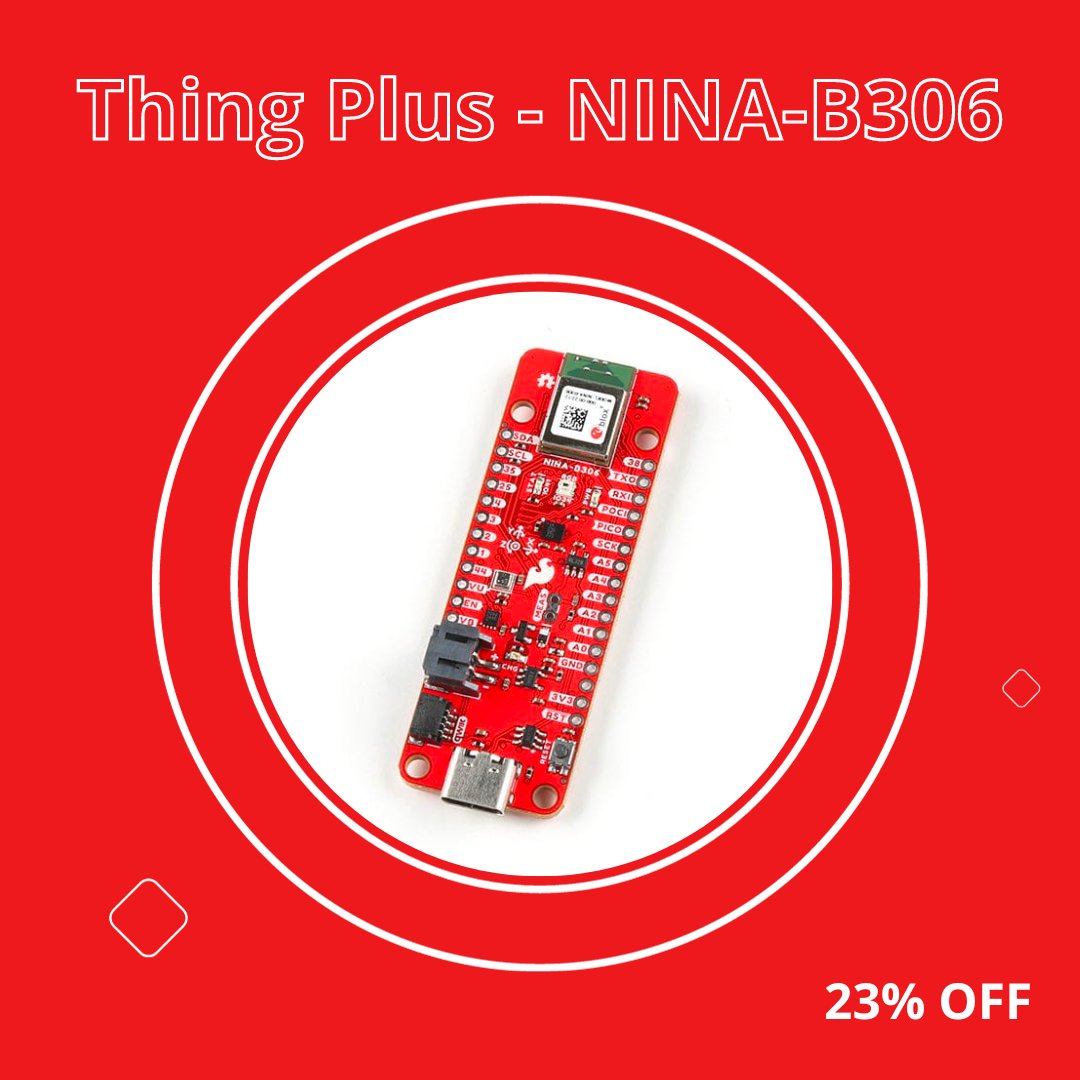 A versatile development platform, integrating a Bluetooth 5 module with an Arm Cortex-M4 processor, sensors for barometric pressure, humidity, ambient temperature &amp; a 6DoF IMU tinyurl.com/2tchn3z2 #thingplus #developmentplatform #ninab306 #ublox