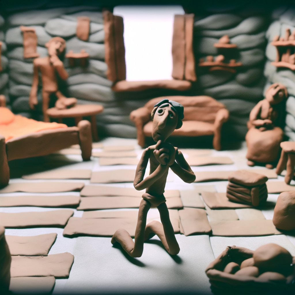 tunebotic's tweet image. Should've Been Me [prompt: should've been me in the style of a animated clay scene]

#LaurelHell by #Mitski