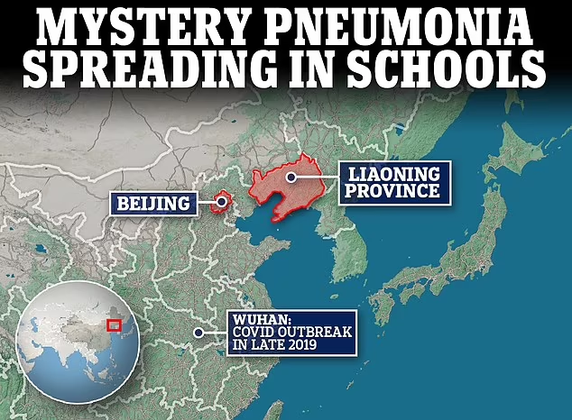 ChuckCallesto's tweet photo. BREAKING REPORT: Outbreak of Unknown Pneumonia Strain Hits Chinese Schools, Resulting in Numerous Hospitalizations, Reminiscent of Covid's Initial Spread..
Hospitals in Beijing and those 500 miles northeast in Liaoning province are reportedly facing an influx of sick children, pushing them to capacity.
This surge in illnesses has led to schools being on the brink of closure, as per local media sources.
These children are showing atypical symptoms, which include lung inflammation and high fever, but lack coughing or other common signs of flu, RSV, and similar respiratory diseases.
This situation was highlighted in a late Tuesday alert from ProMed – a widely accessible global infectious disease surveillance system.
Notably, it was a ProMed alert in December 2019 that first shed light on an unknown virus, which was later identified as Covid.
This early notification played a crucial role in alerting doctors, scientists, and the World Health Organization to the emerging health crisis.