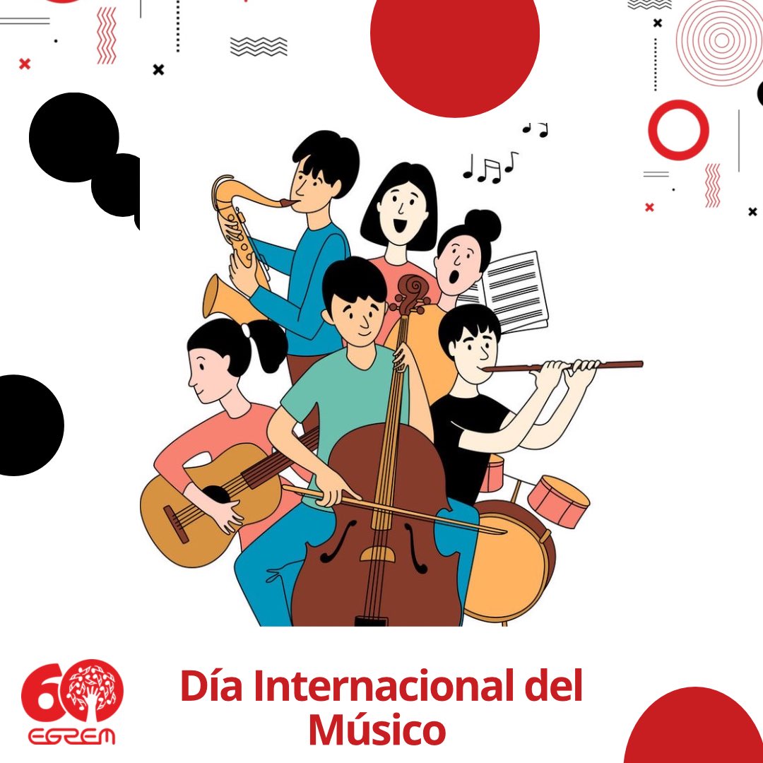 ¡Celebremos juntos el Día Internacional del Músico!🤩
 
🙏🏻Hoy felicitamos a todos los artistas que llenan nuestras vidas de melodías y ritmos y nos hacen vibrar de emoción😍
 
#EGREM #SienteLaMúsica #60AñosEGREM #DíaInternacionalDelMúsico
