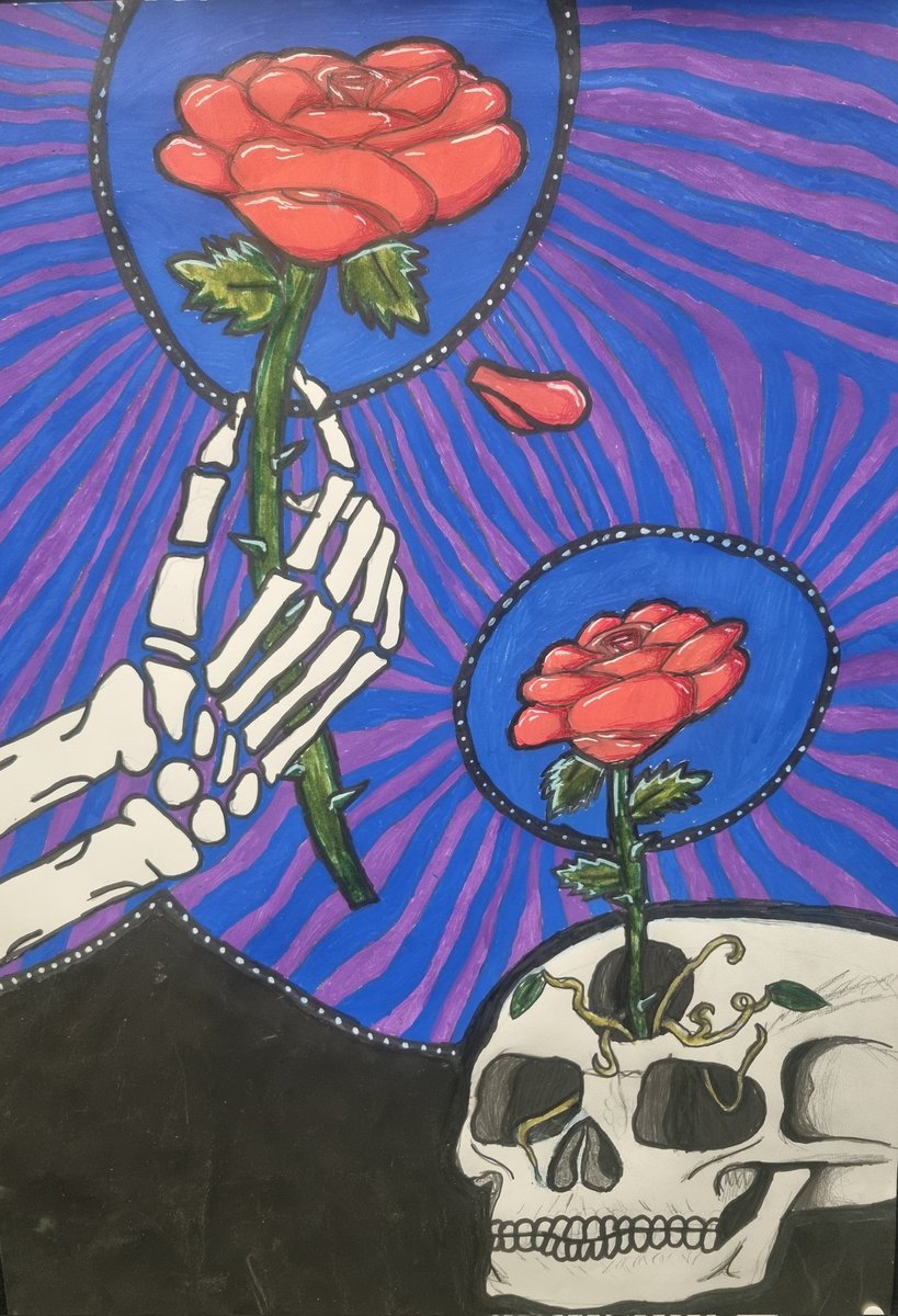 castlefordart's tweet photo. A selection of some of the stunning world created by our last year's year 11 pupils. @CastlefordAcad https://t.co/UyOpFDK5vd