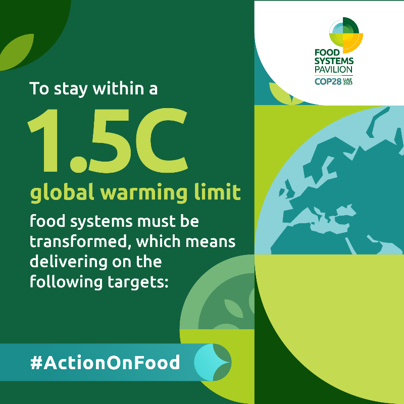 ActionOnFood's tweet photo. ❌ Business as usual is no longer an option.

We're calling for urgent collective efforts to accelerate #ActionOnFood at #COP28 🤝 Will you join us?