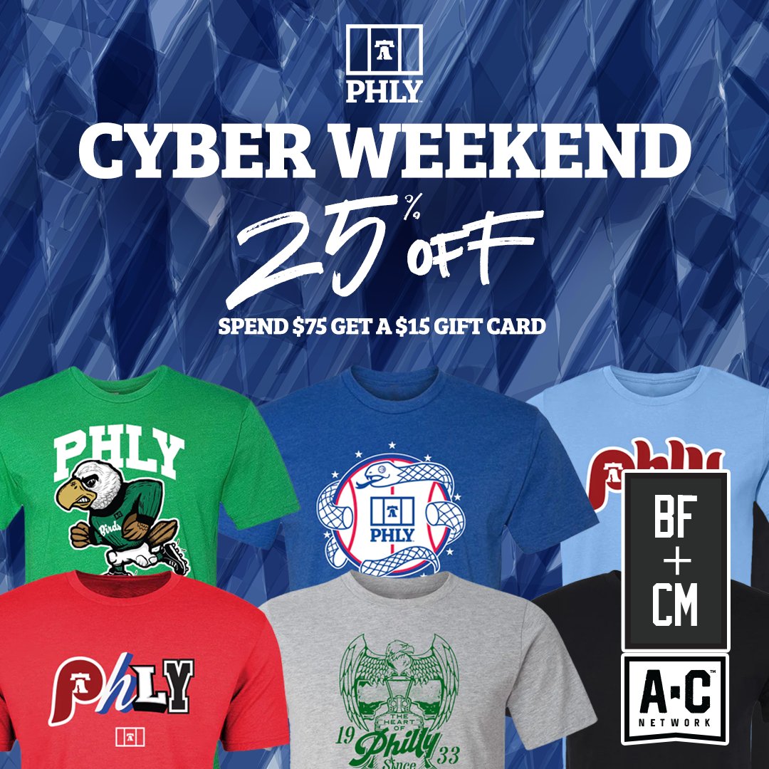 PHLY_Sports's tweet image. 🚨 1️⃣ HOUR LEFT 🚨

60 MINUTES LEFT till our #CyberWeekend sale is over

𝐒𝐇𝐎𝐏 | phlylocker.com