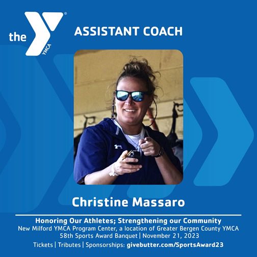 MassaroSports's tweet photo. Thank you to The YMCA for last night’s awards dinner. Honored to be recognized as an assistant coach, along with former NVOT athletes Kate Meeks, Alex Kranzler, and Mackenzie Ward. @NVOT_Athletics #nvotpride https://t.co/eOfuzjGZCR