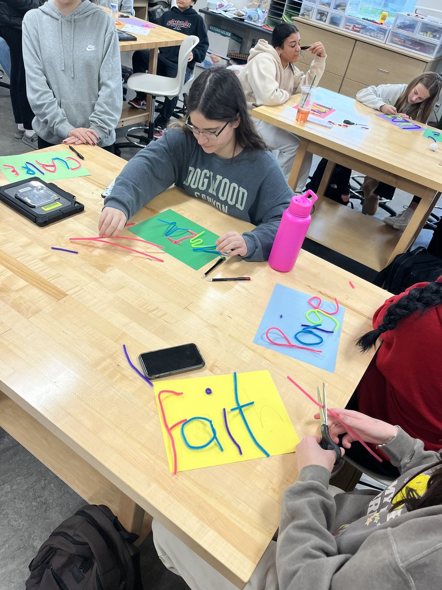 mrsbertroche's tweet photo. JHS’s child development class created gross and fine motor skill activities and lessons for toddler and preschool aged children! We of course had to try them out to see if they were fun! @JohnstonCSD @JCSD_JHS https://t.co/eJYW1kHwFT
