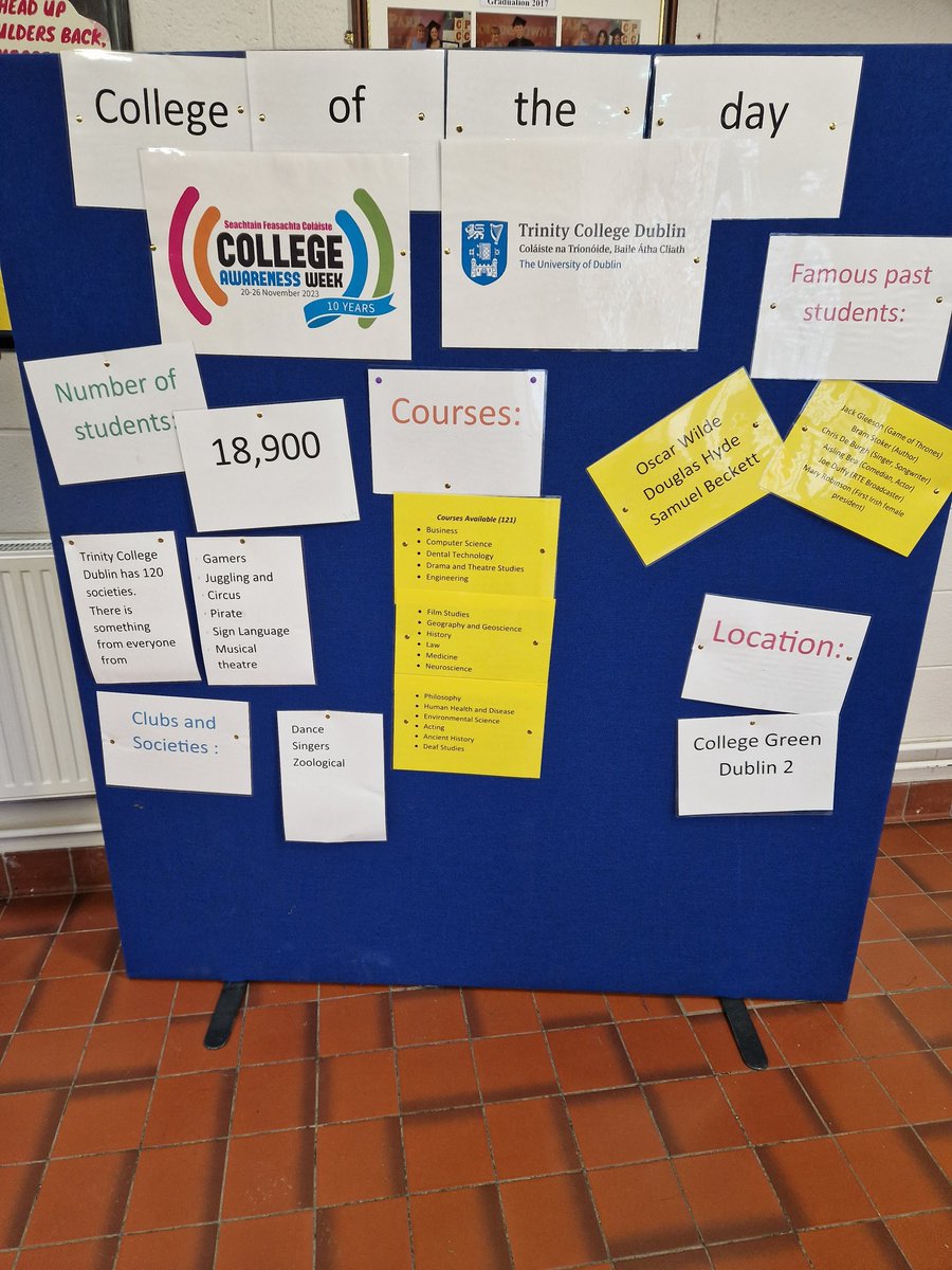 Today's #CollegeOfTheDay is @tcddublin #CollegeAwarenessWeek