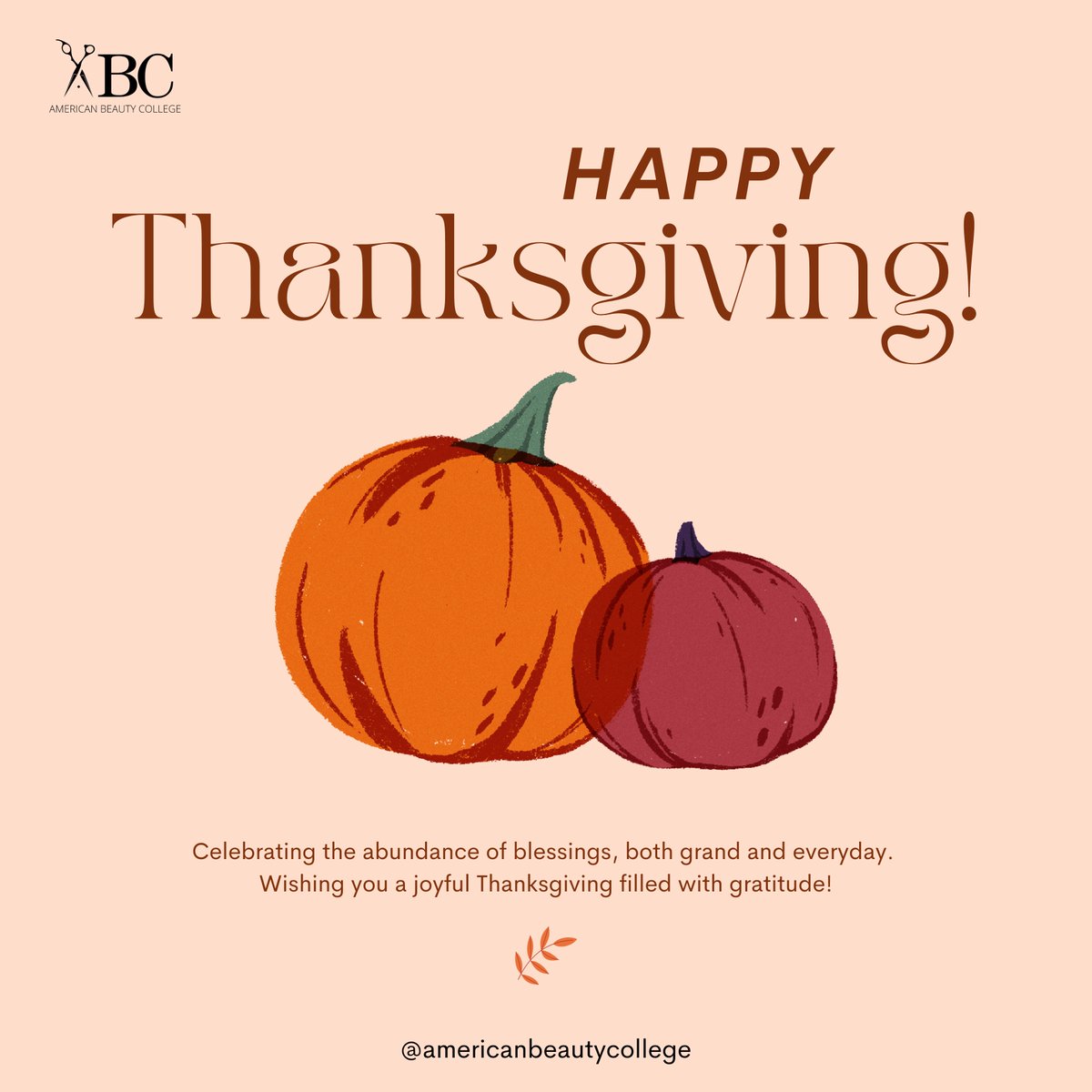 ABCBeauty's tweet photo. Gratitude is in session at American Beauty College this Thanksgiving! Huge thanks to our dedicated students for their passion and hard work. A special shoutout to our incredible clients, both loyal and new, for your unwavering support. #AmericanBeautyCollege https://t.co/42LhEPM7LG