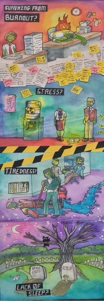 castlefordart's tweet photo. A selection of some of the stunning world created by our last year's year 11 pupils. @CastlefordAcad https://t.co/Cr4yqbjwUJ