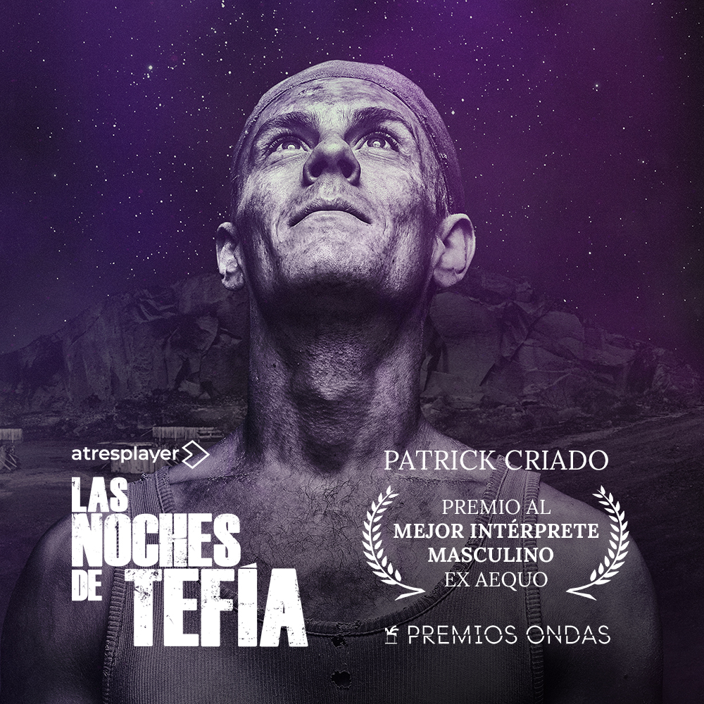 ¡Hoy <a href="/PatrickCriado/">Patrick Criado</a> recibe el Premio #Ondas2023 a Mejor Interpretación Masculina por protagonizar a Vespa en #LasNochesDeTefía!  🏆

Gracias. ❤️