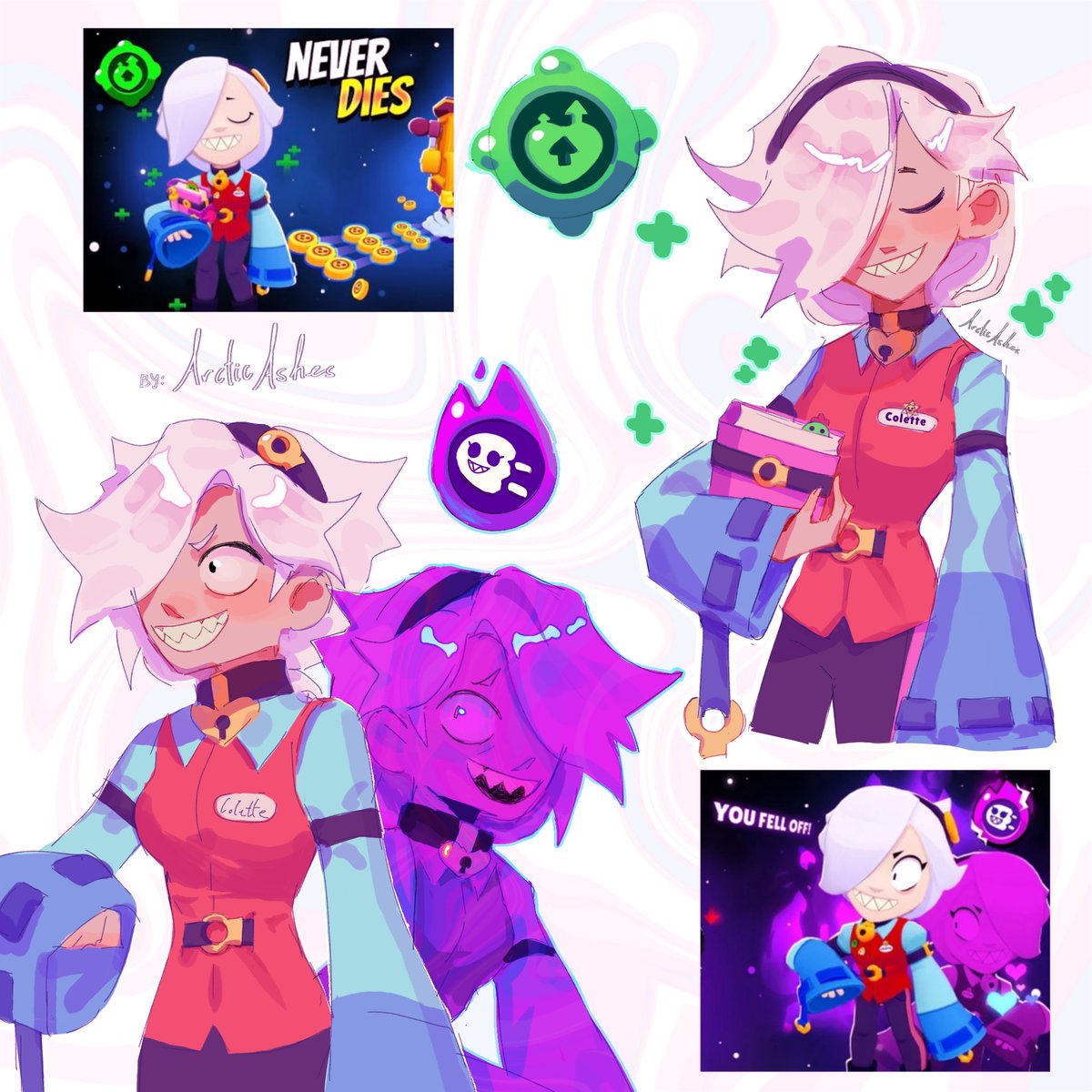 Redraw of Colette from <a href="/CryingMan/">CryingMan</a>'s thumbnails! 🔥 she's so silly 
-----------
#BrawlStars #BrawlStarsColette #BrawlStarsArt #BrawlArt