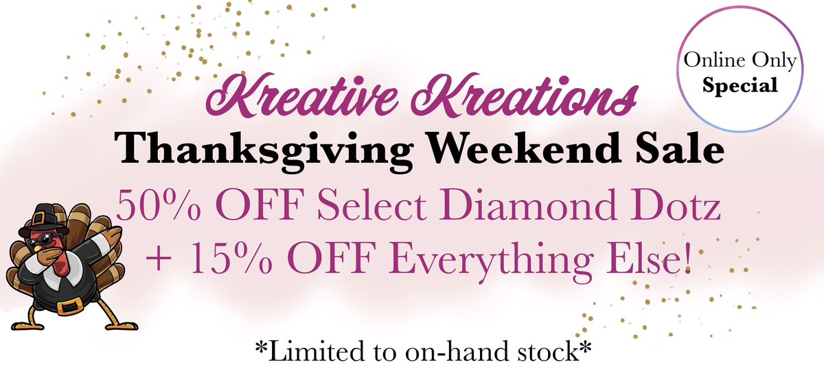 Kreations_Me's tweet photo. Valid Thanksgiving Day - Cyber Monday! Preview sale items here > https://t.co/haSJX3HoLO https://t.co/lzQ7E7uqVh