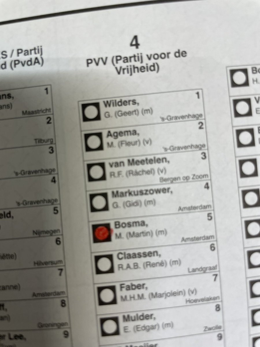 mark3203's tweet image. Mijn stem gaat naar de beste Kamervoorzitter @Martinbosma_pvv #PVVdegrootste #PVVOP1 #StemPVV #stemmen