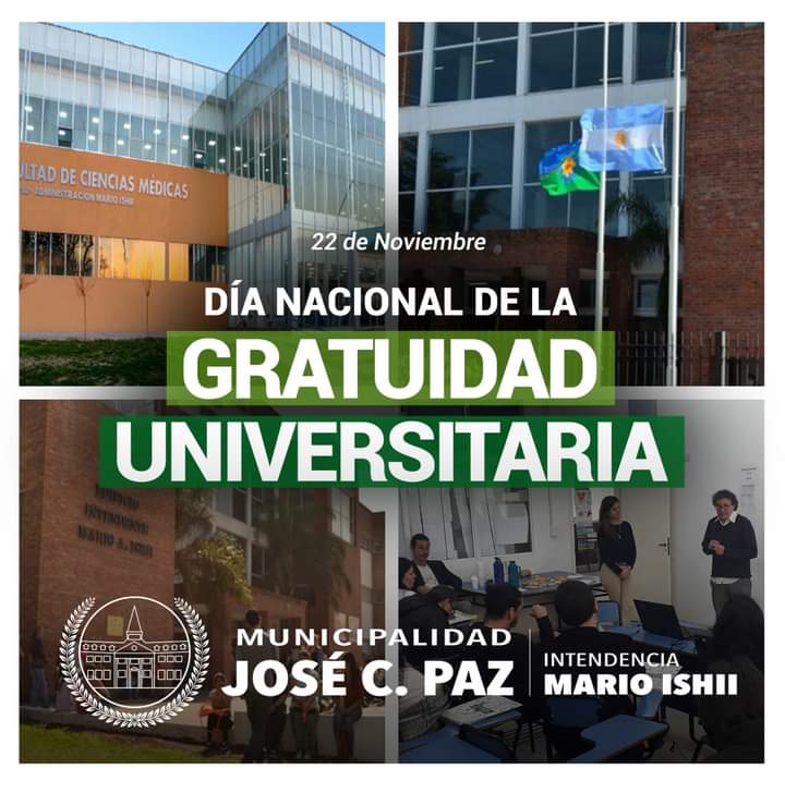 ishiiargentina's tweet photo. El 22 de noviembre de 1949, el presidente Juan D. Perón sancionó la gratuidad universitaria en el país, iniciativa que permitió a la Argentina destacarse en el mundo por su educación superior pública y de calidad. Saludamos en su día a los estudiantes universitarios de #JoseCPaz. https://t.co/PjtzP2TGac