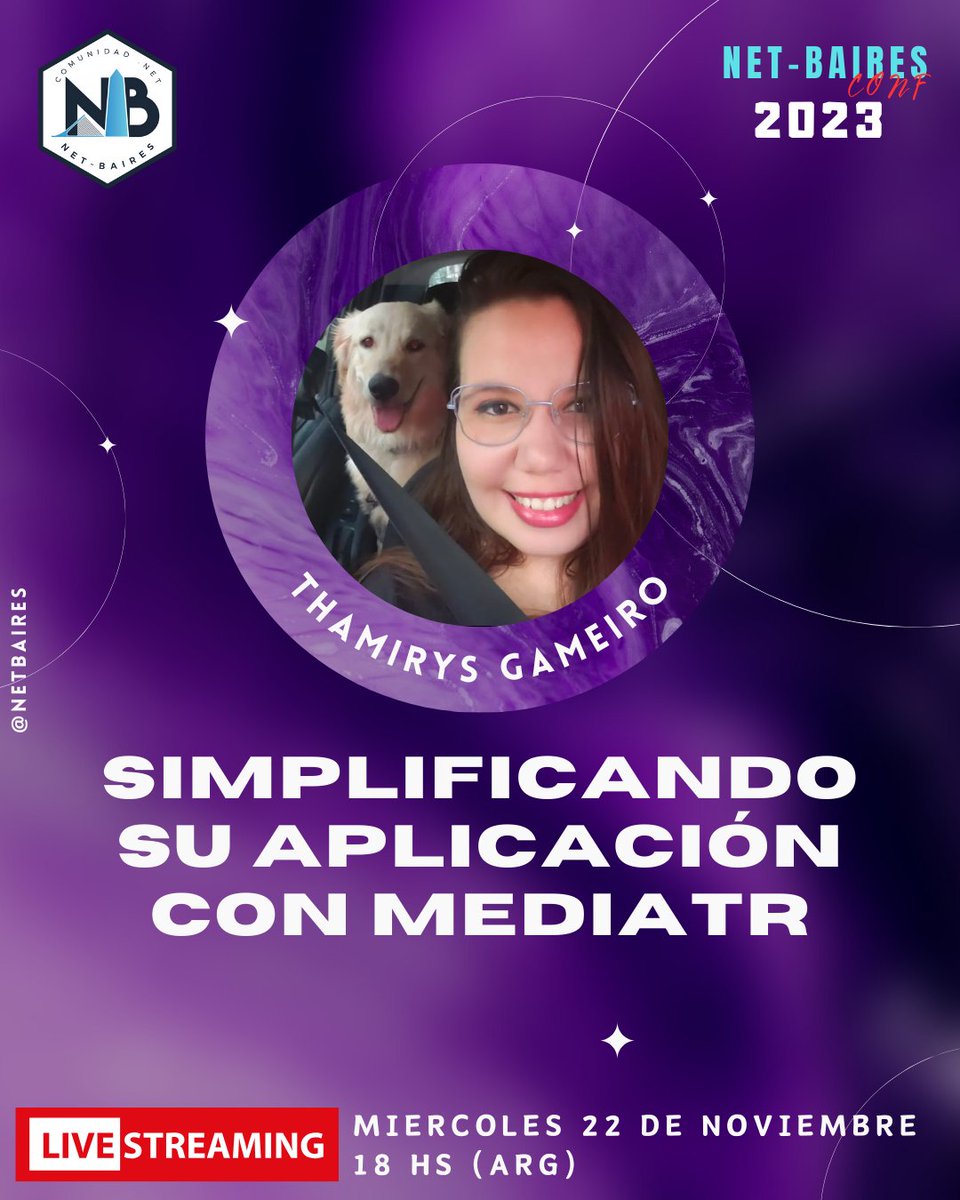 Nos vemos hoy en el segundo día de la #netbairesconf2023

<a href="/thamirysGameiro/">Thamy</a>

netbairesconf2023.azurewebsites.net