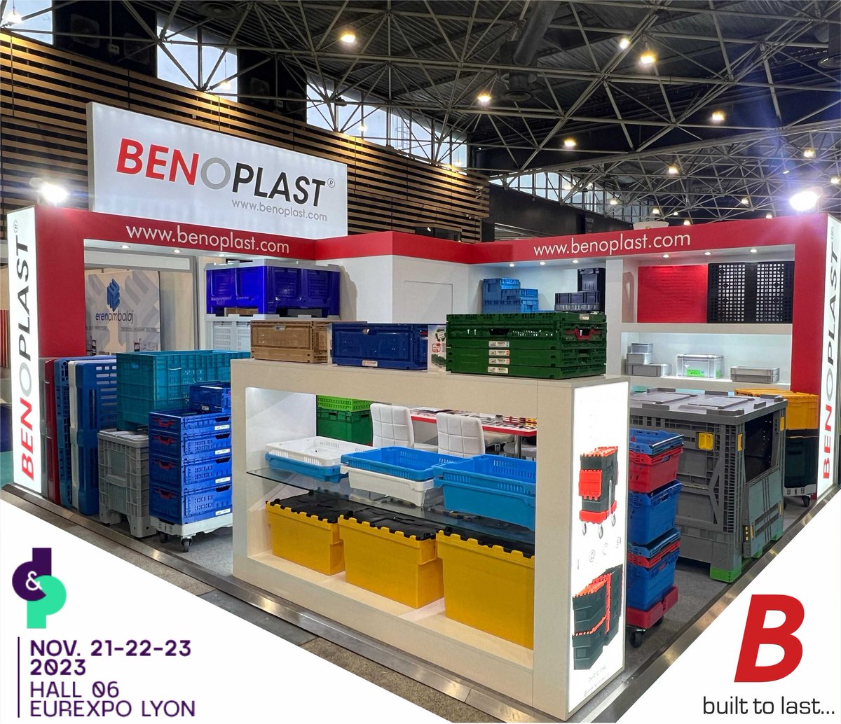 BENOPLAST's tweet photo. Drop by to check out our eco-friendly #plasticboxes #plasticpallets and #plasticcontainers! Benoplast already at booth A10.B9 #Prodandpack23, get your pass here in a few seconds, your space and coffee will be ready on our Let’s Talk About Plastic Boxes desk :)

#builttolast https://t.co/CAZmRs8O3w