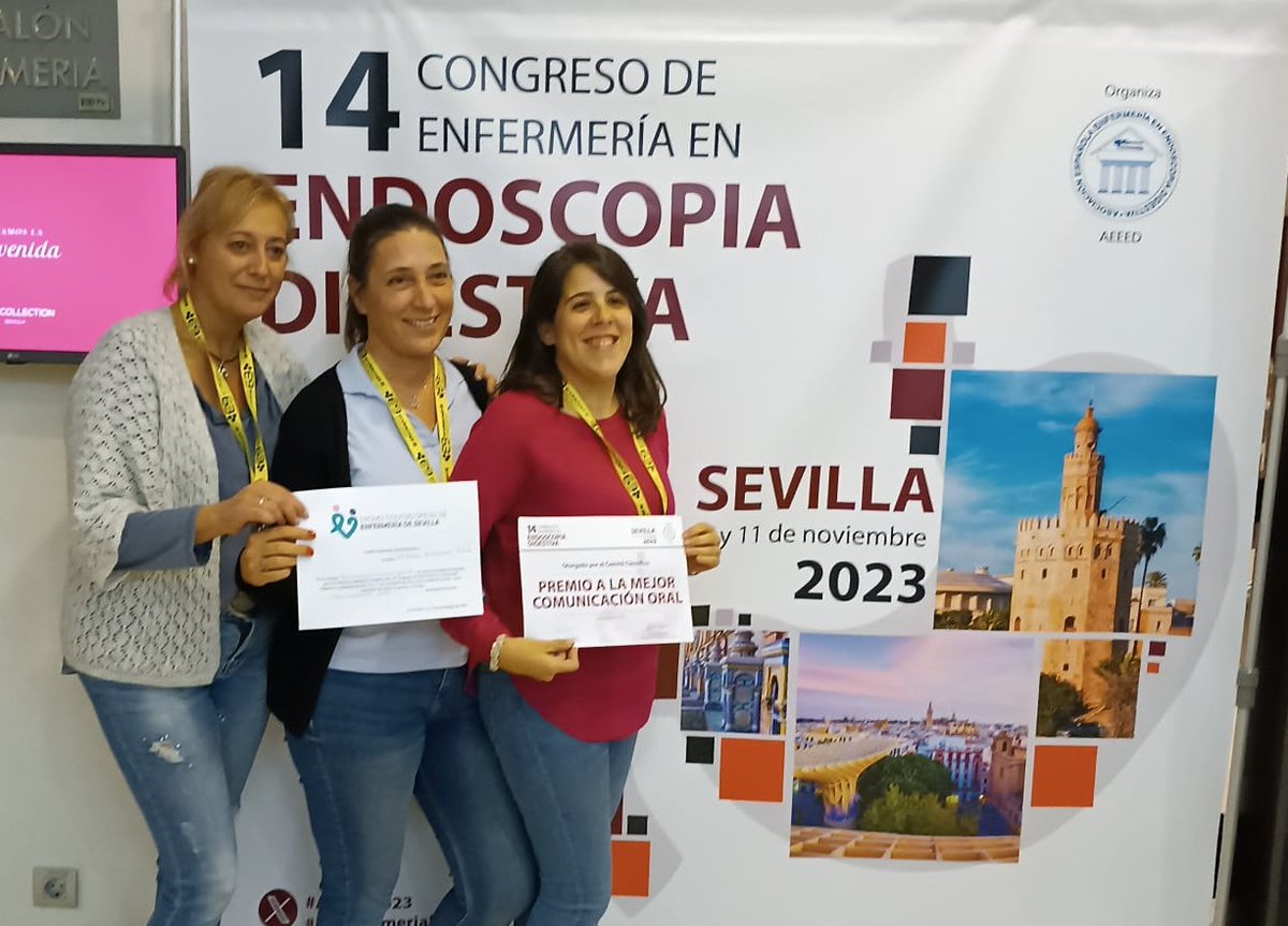 🏆 Infermeres del gabinet endoscòpies digestives guanyen el premi a la millor comunicació al #14AEEED <a href="/EnferDigestiva/">AEEED</a> pel treball

👉 "Gastroenteroanastomosi guiada per ecoendoscòpia: La nostra experiència, un gran avenç"

🙌 Enhorabona!
