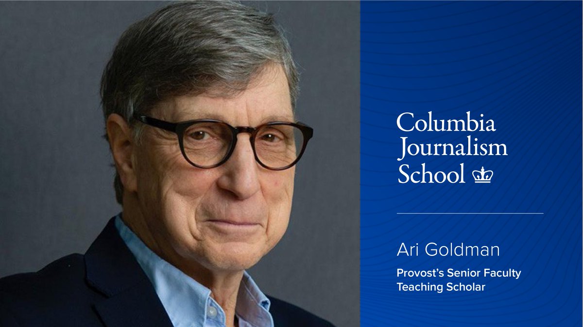 The @Columbia Office of the Provost named Professor Ari Goldman a Senior Faculty Teaching Scholar. This position allows him to work with @ColumbiaCTL to strengthen the vision and culture of learning within Columbia Journalism School. For more: ctl.columbia.edu/about/teaching…