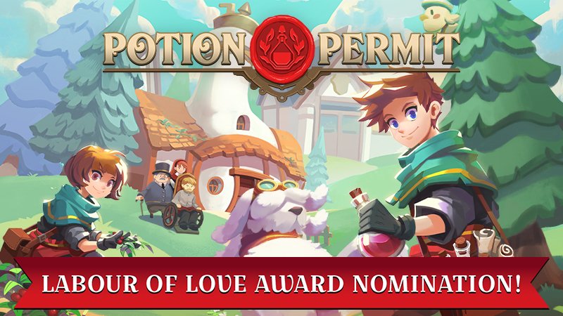 ✨ CALLING ALL CHEMISTS! ✨
We are thrilled to announce that you can now nominate #PotionPermit for Steam's Labour of Love Award!   

VOTE NOW ⬇️ store.steampowered.com/news/app/13377…