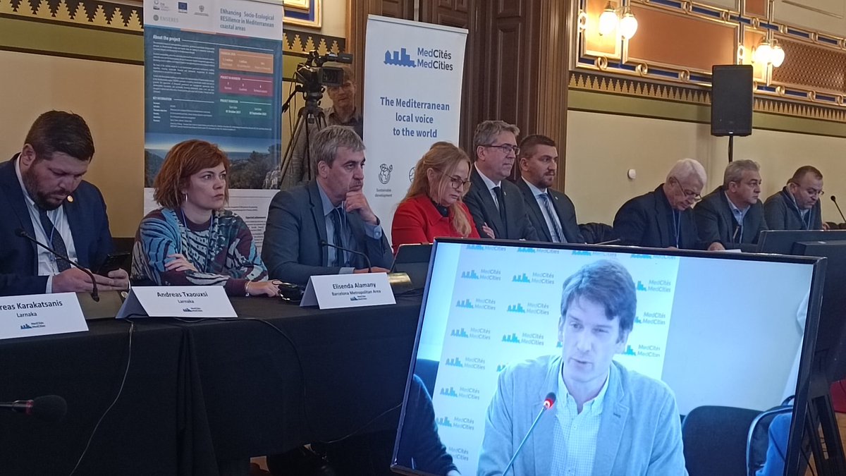 ENSERES_Med's tweet photo. The results achieved in the #ENSERES project were featured in its last capitalisation event during @MedCities' annual seminar about ecosystem based approaches in #Mediterranean cities. 
It was a pleasure discussing the outcomes and hearing from local experiences. 
@ENICBCMed https://t.co/1bVapniYUY