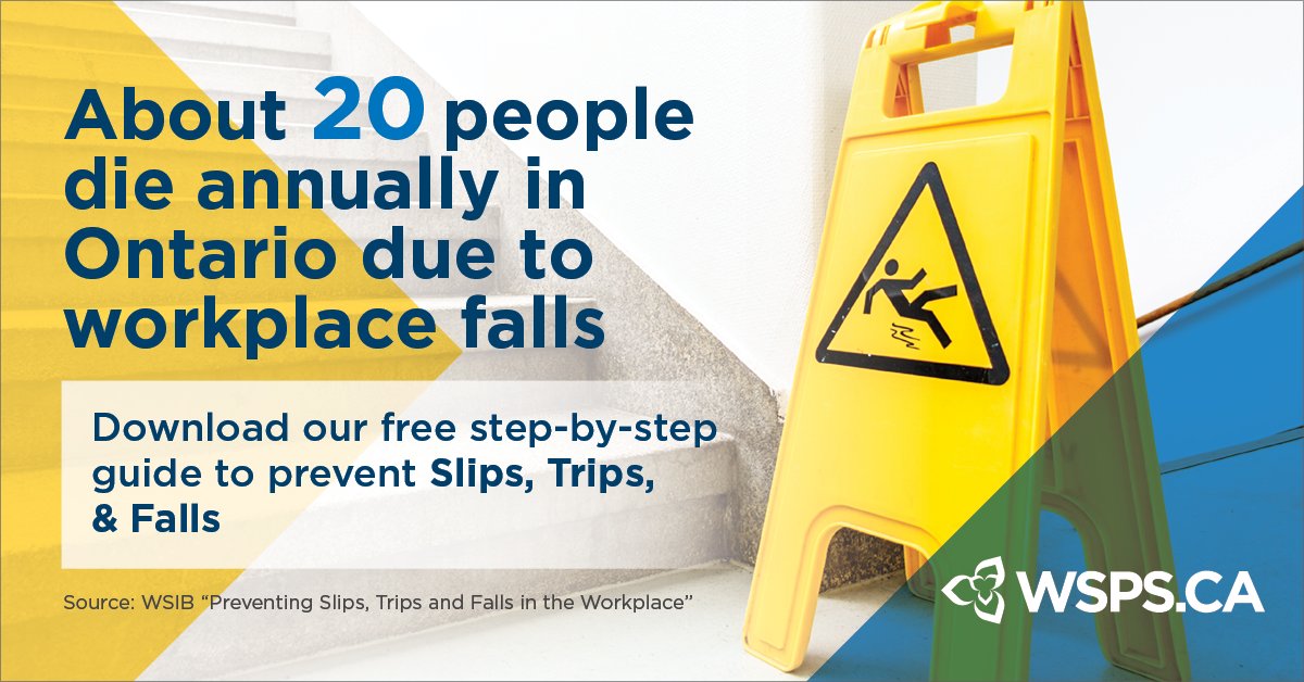 WSPS_NEWS's tweet image. Don't let slips and trips catch you off guard this #FallPreventionMonth! 

Workplace safety doesn't have to be complicated - our comprehensive guide will provide the tools necessary to empower your team prevent slips, trips, and falls.

Download now at wsps.news/3ujtUHi