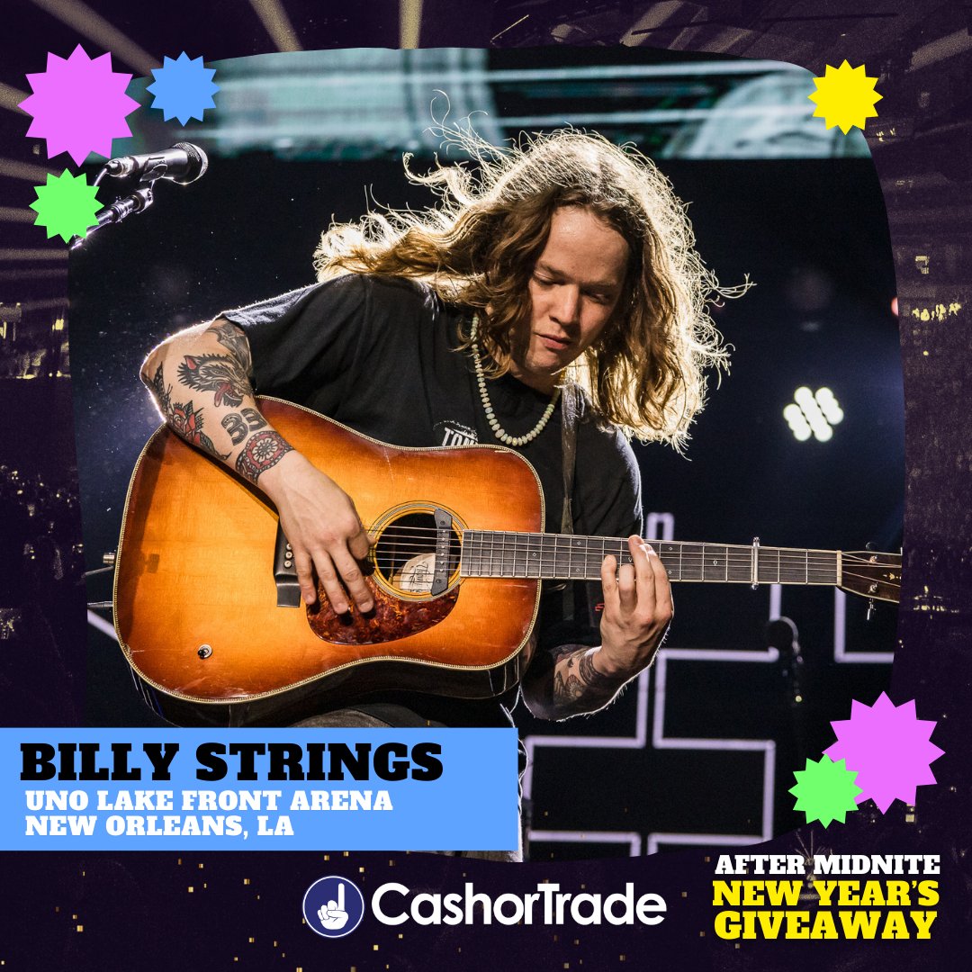 CashorTrade's tweet photo. @BillyStrings plays #UNOLakefrontArena in New Orleans this NYE! We've teamed up to give away a pair of GA FLOOR tickets for the 12/31 show through #CashorTrade's After Midnite New Year's #Giveaway.
π₯ ENTER TO WIN π₯
https://t.co/KQU6Em1759
#embracetheface #bmfs #billystrings https://t.co/S8PTOdU3Y7