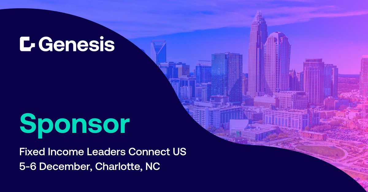 We are proud to sponsor Worldwide Business Research (WBR) Fixed Income Leaders Summit Connect next month in #Charlotte 🏔️ A great chance to meet #TeamGenesis and schedule some 1-1 meetings to really tailor our applications to your needs!

#connect #fixedincome #FILS