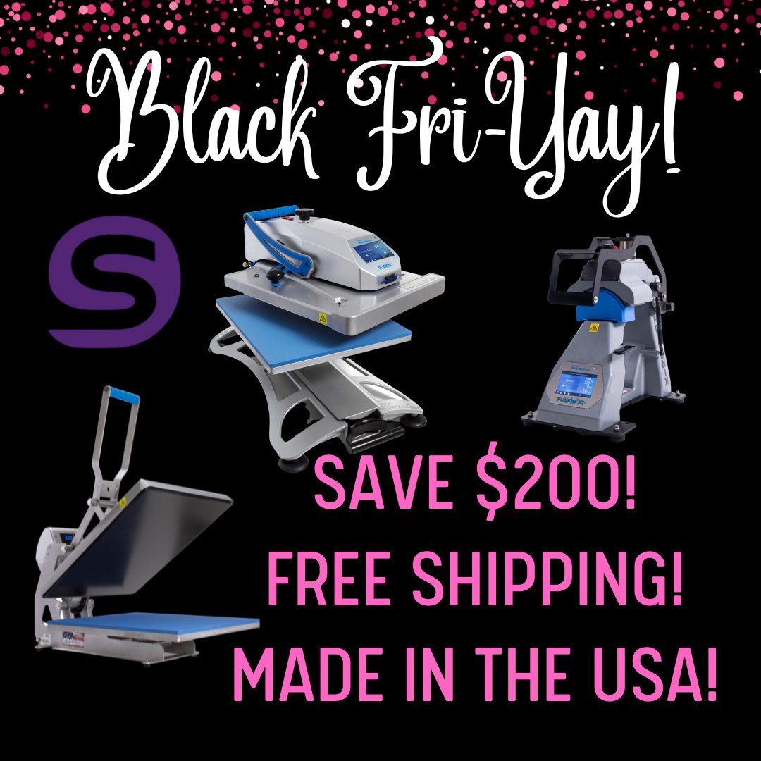 SpecialtyGraph's tweet image. Save $200 on the most popular heat presses from Stahls Hotronix plus Free Shipping! 
shopsgs.com/BlackFriYaY
Hurry, offer ends 11/27/2023.
 #heattransfer #heattransfervinyl #htv #specialtygraphics #specialtygraphicsupply #vinylcutter #heatpress #sublimation #tshirt #printedtshirt
