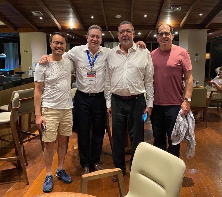 Four reconstructive urologists,
Each from a different continent,
Is a truly international meeting !
Whether in uniform or not !😂
<a href="/brurology_group/">Brazilian Reconstructive Urology Group</a> 
<a href="/SocietyGURS/">GURS</a>