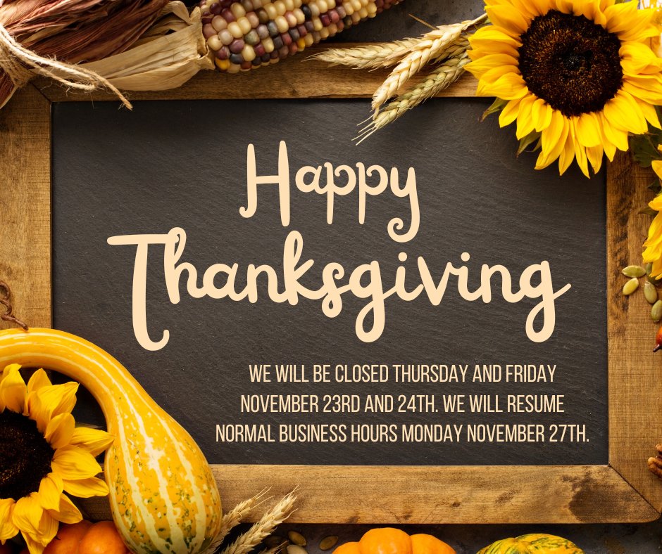 KozasInc's tweet photo. Have a safe and blessed holiday weekend!
-Team Koza's

We will be closed Thursday and Friday November 23rd and 24th. We will resume normal business hours Monday November 27th.

#kozas #thanksgiving2023 https://t.co/GO8vObHjZW