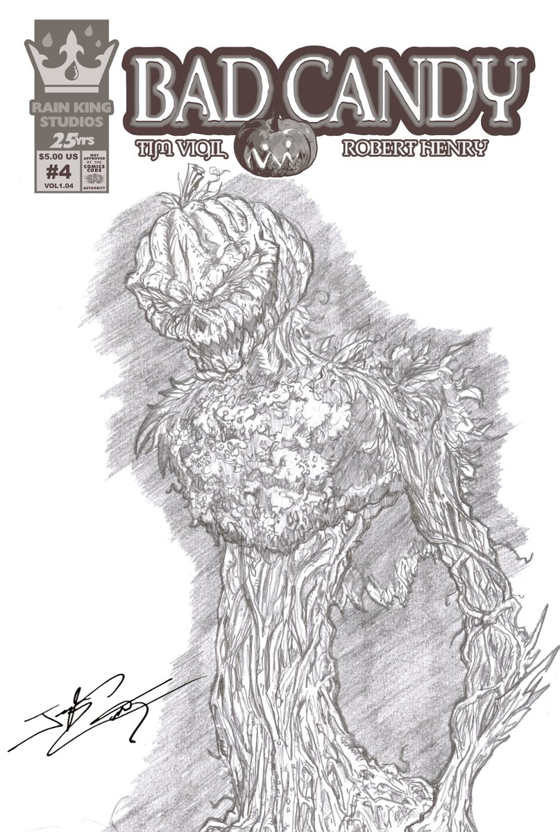 Joe Evans, who penciled issues 1-3 of Bad Candy passed earlier this year. 

This commemorative cover for Bad Candy 4 features his most recent work (and frankly, one of his finest), completely presented in his original pencils.

kickstarter.com/projects/19937…