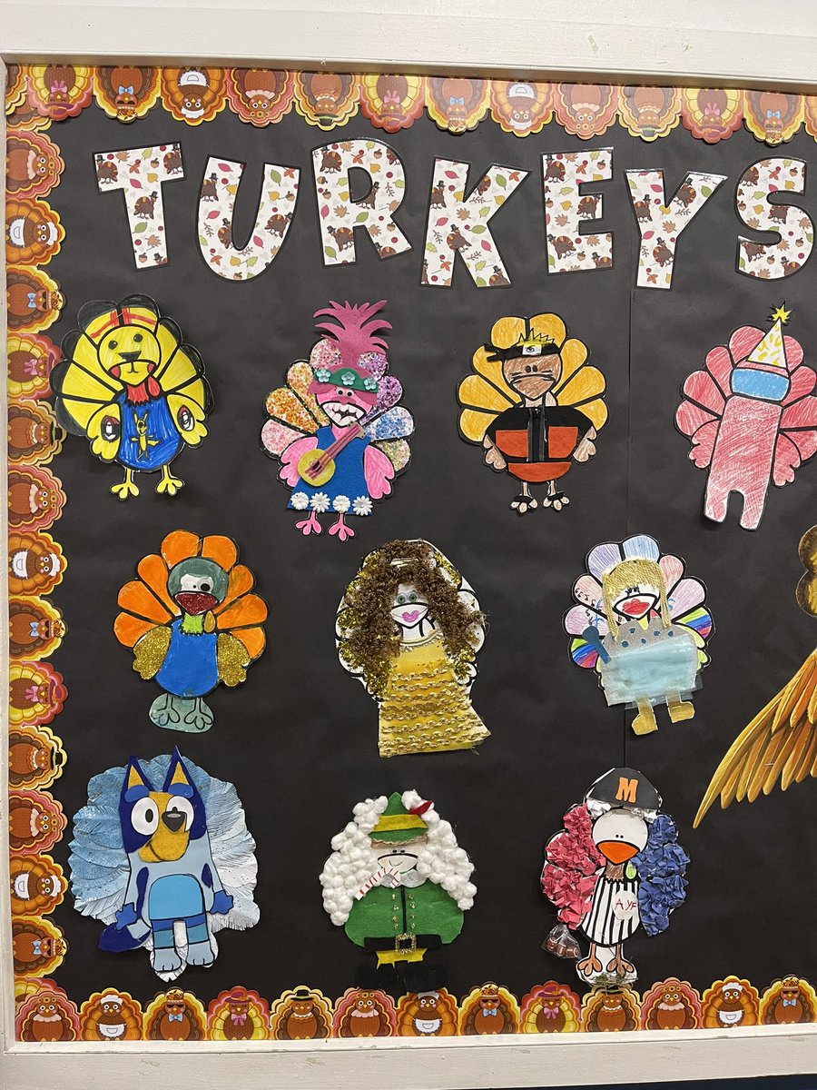 mrbgress's tweet photo. Our turkeys were well hidden for Thanksgiving Day! First Graders did a fantastic job disguising their turkeys this year! @LeonardoBearsNJ @MTPSpride #MTPSPride #Thanksgiving 🦃🦃🦃 https://t.co/7QlUv5W7Iu