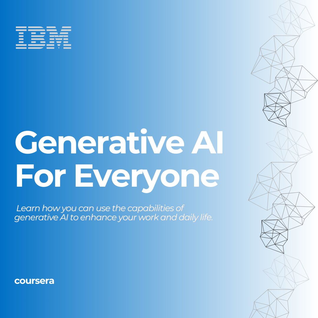 CognitiveClass's tweet image. Gen AI is revolutionizing our lives.
We are excited to bring this #GenerativeAI specialization certificate that provides a comprehensive understanding of the fundamental concepts of gen AI 👇
coursera.org/specialization…
#genai #generativeartificialintelligence #ailearning
