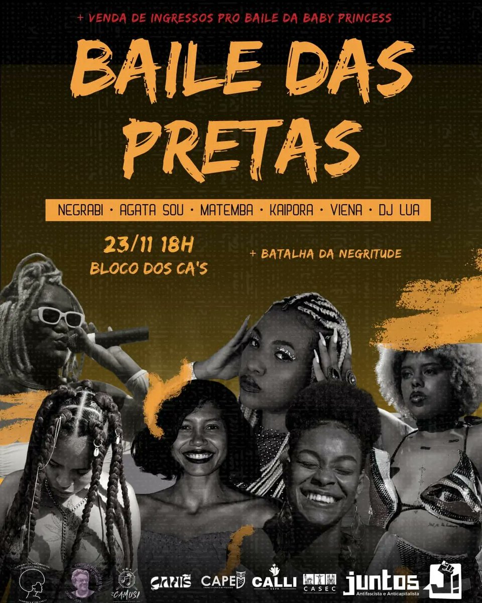 juntosbelem's tweet photo. BAILE DAS PRETAS 🗣✊🏽

Como parte da programação do novembro negro na UEPA, o Juntos!, com o apoio de centros acadêmicos, está promovendo uma noite cultural com artistes mulheres e não binarie de grande potência. https://t.co/4VVqgsx45O