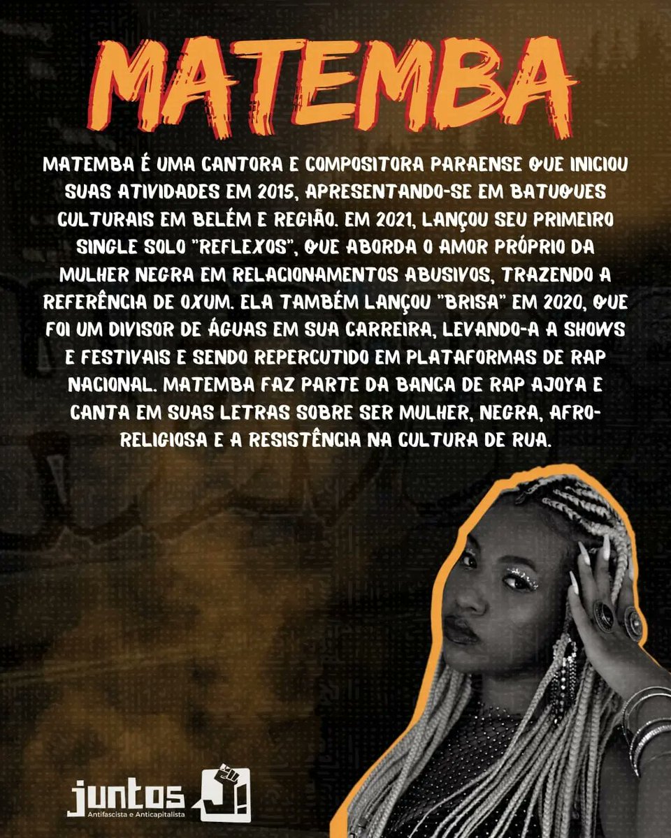 juntosbelem's tweet photo. Arte e cultura são formas de contar a nossa história e são meios de resistência diante do racismo. Por isso, o nosso momento cultural terá o protagonismo da cena do hip hop na cidade! ✊🏾 https://t.co/NGW7bN5hIW