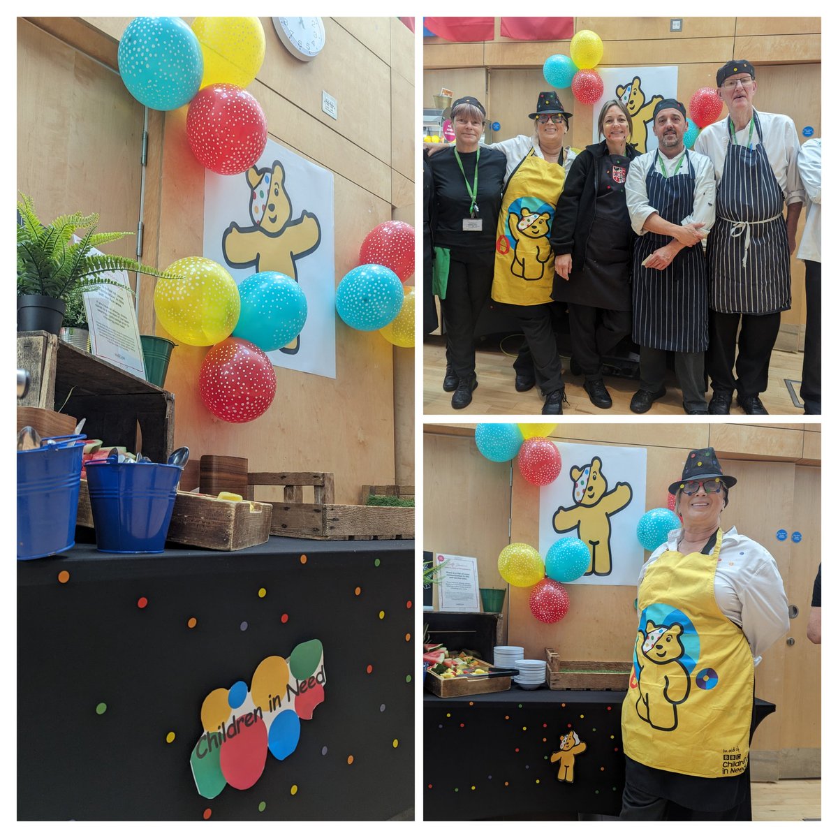 Our team Promoting Children in Need during lunch at The Brentwood Prep School