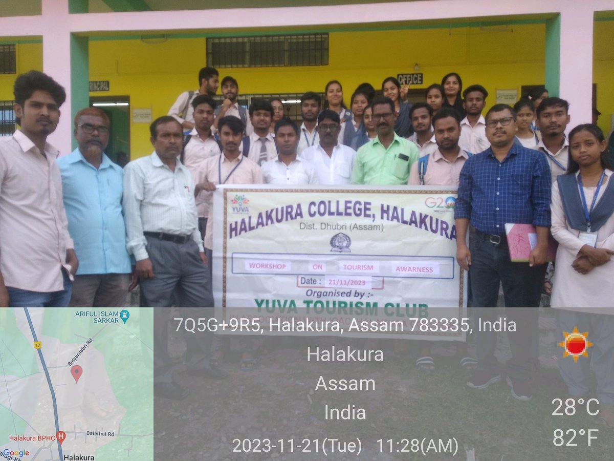 nsshalakaura's tweet photo. Awareness Programme on Tourism Possibilities Organised by Yuba Tourism Club, Halakura College, Dhubri Assam on 21 November,2023 in Association with IQAC &amp; NSS UNIT of the College. https://t.co/ZxbJUQHuEl