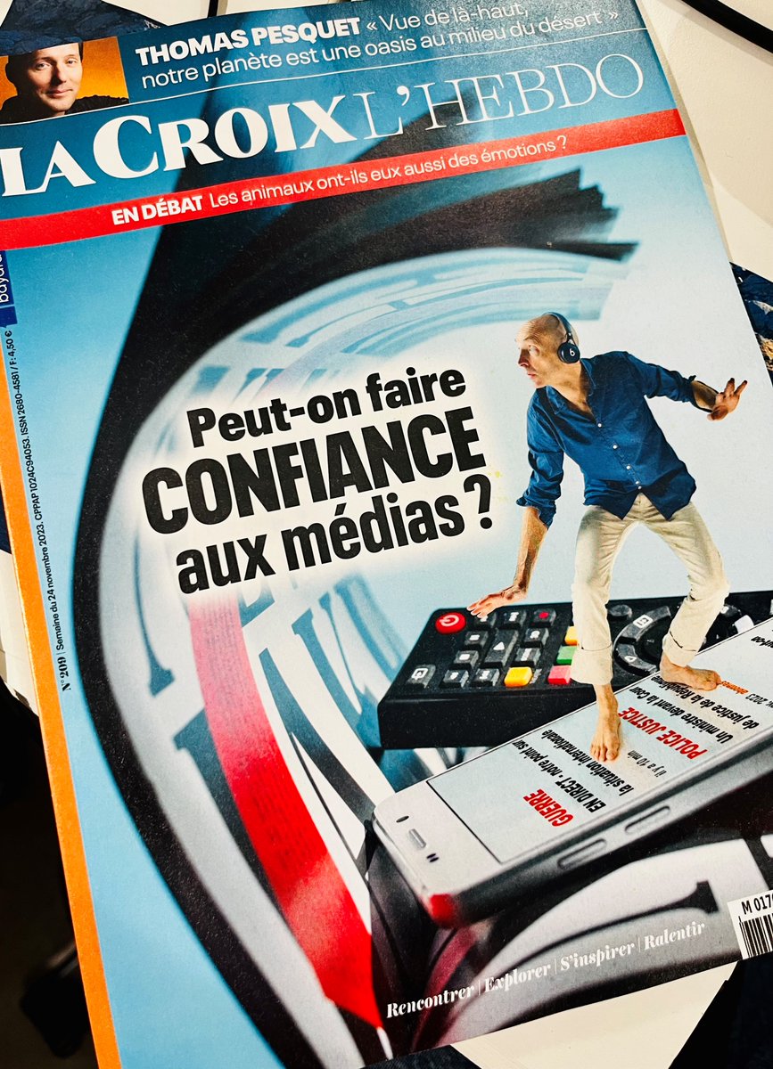 🔴En Une de <a href="/LaCroix/">La Croix</a> l'Hebdo, le 37eme Baromètre <a href="/KantarFR/">Kantar France</a>  (Verian Group) sur la confiance des Français dans les médias : 

▶️1er paradoxe, grand intérêt pour l’actualité, en progression, mais un sentiment de fatigue informationnelle toujours importante