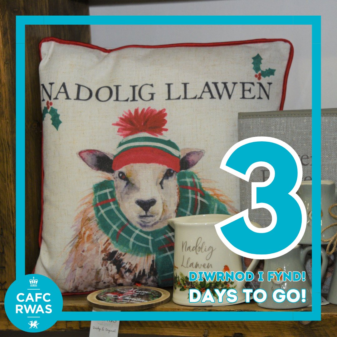 royalwelshshow's tweet photo. 3 DAYS TO GO! 3 DIWRNOD I FYND!
The Winter Fair is the perfect place to pick up some unique Christmas gifts from the 300 plus tradestands situated onsite.
Tradestands stay open into the evening on Monday for late night Christmas shopping, and entry is just £5 after 4pm! https://t.co/nD4qVA8WAS