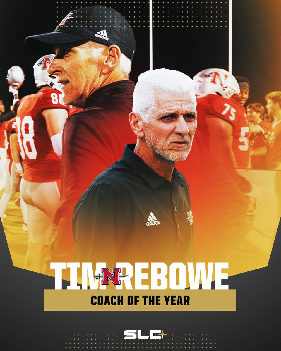 SouthlandSports's tweet photo. The 2023 Southland Football Coach of the Year.

Tim Rebowe, Nicholls

#EarnedEveryDay