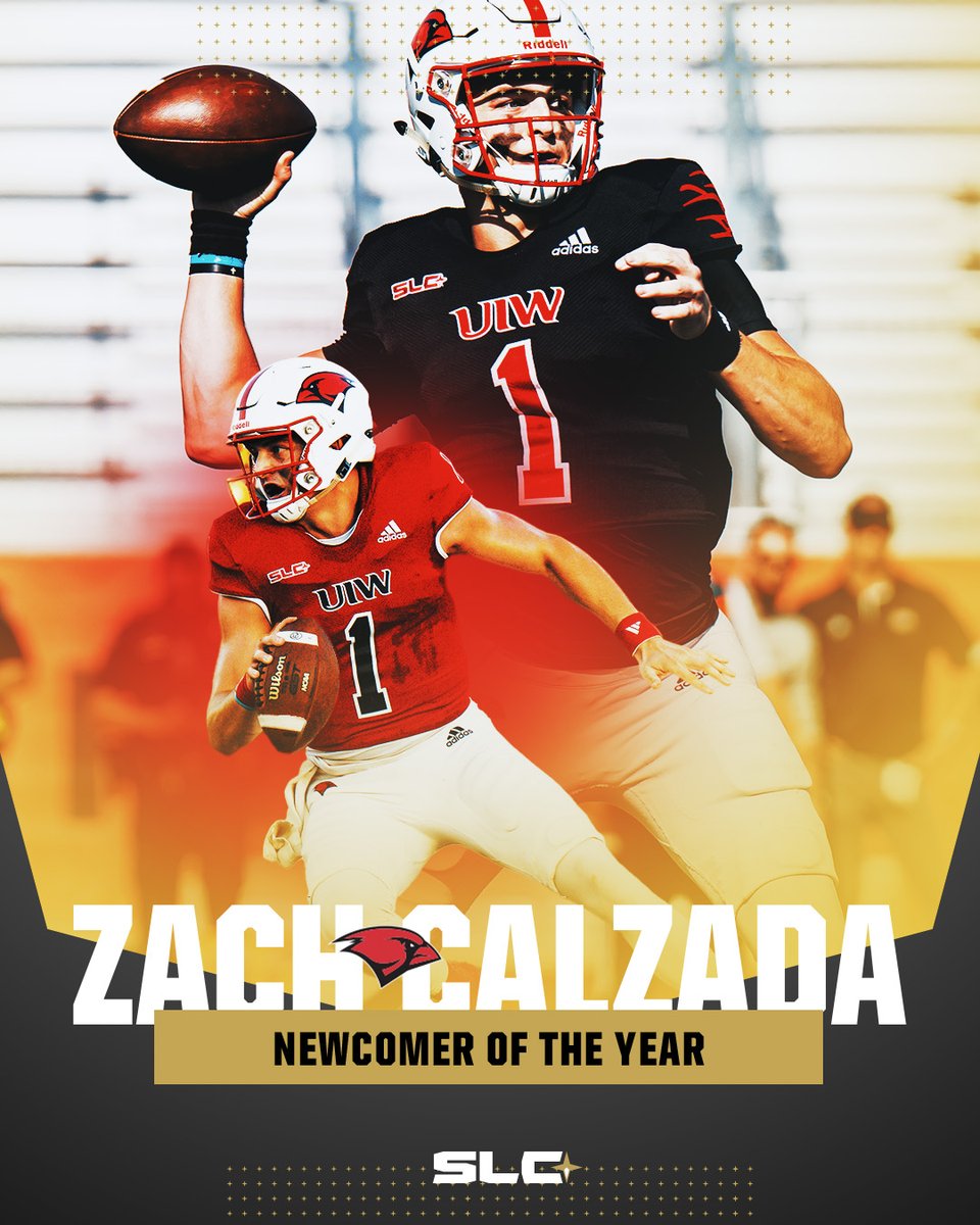 SouthlandSports's tweet photo. The 2023 Southland Football Newcomer of the Year.

Zach Calzada, UIW

#EarnedEveryDay