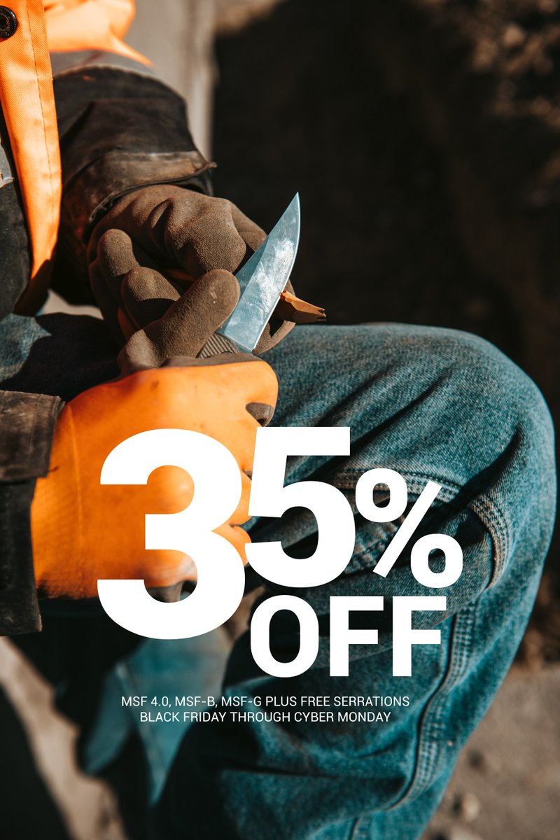 TopsKnives's tweet image. For those of you who have been wanting one of our MSF folders, this weekend is the time to buy. All three of our MSFs will be on sale at 35% off. We are also offering free serrations, which are optional, of course.

#BlackFriday #CyberMonday #Folders #FoldingKnives