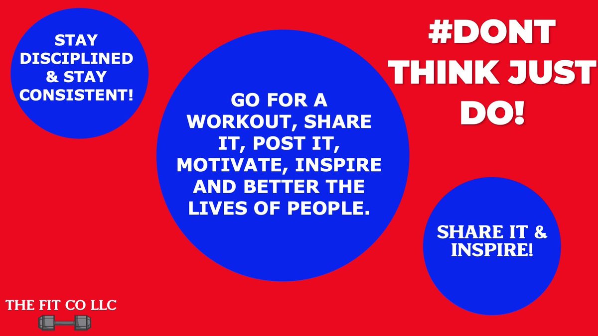 alex456563's tweet photo. Go for a workout and inspire others to do the same! Take someone with you and get a nice sweat on! Don't think about it just go out and do it! It is about doing it today not waiting until tomorrow, because tomorrow is not promised. #su2412 #consistency https://t.co/QLtohIrQyG