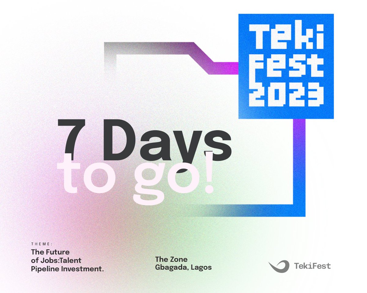 Tekisite_'s tweet photo. The countdown is on for the most anticipated tech event in Lagos! We canโt wait to meet, share, and learn with you.
Want to know a big secret? You can still register and reserve your seat at https://t.co/RgpRPZTMYi
Let's go!
#TekiFestโ23 #Tekisite https://t.co/bKXDTaUHkn