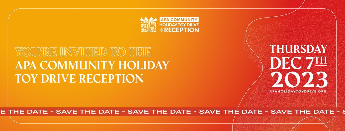 EmilynCahn's tweet photo. The Asian Pacific American Community Holiday Toy Drive Reception is happening again this year on December 7! Support local low-income youth by donating or signing up to attend the reception. https://t.co/av5OEKBmtN https://t.co/MKTXeePYl2