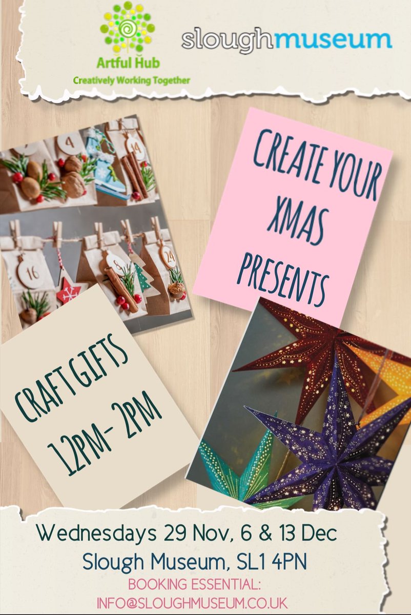 This year at Slough Trading Estate, @SloughMuseum is giving the gift of… giving. They’re hosting a series of Gift Craft workshops , in association with experts at the @ArtfulHub. It’s a fun, sustainable way to create unique gifts over the festive season.