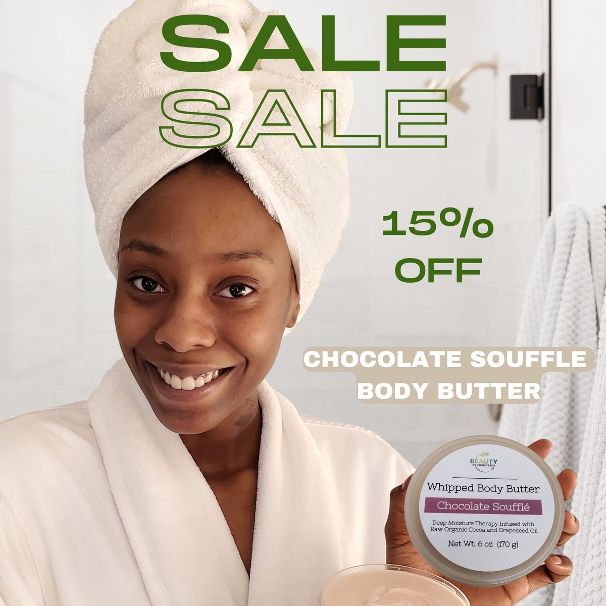 Our #whippedbodybutter made with raw cocoa pampers and nourishes skin.

 #naturallifestyle #nontoxicliving #toxinfreeliving #ecommercebusiness #handmadebusiness #handmadeshop  #standwithsmall #botanicalskincare #crueltyfreeskincare #ethicalbeauty #glowingskincare
